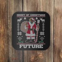 Ghost Of Christmas Future Ugly Christmas Sweater Rap Coaster thumb 0