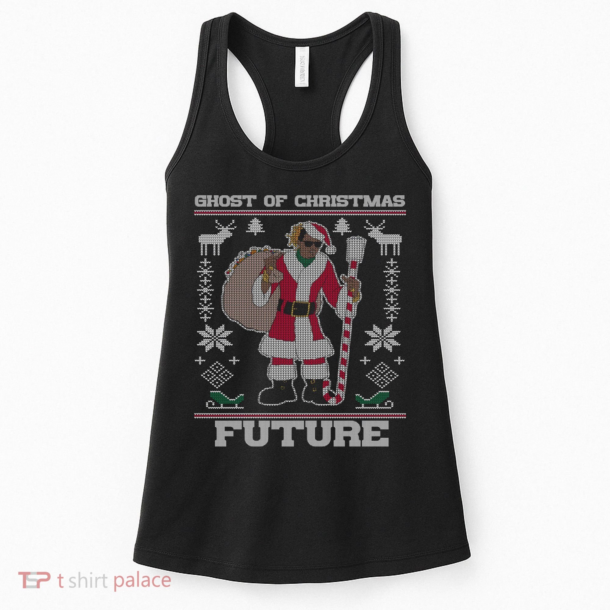 Ghost Of Christmas Future Ugly Christmas Sweater Rap Women's Tank Top
