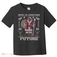 Ghost Of Christmas Future Ugly Christmas Sweater Rap Toddler T-Shirt thumb 0