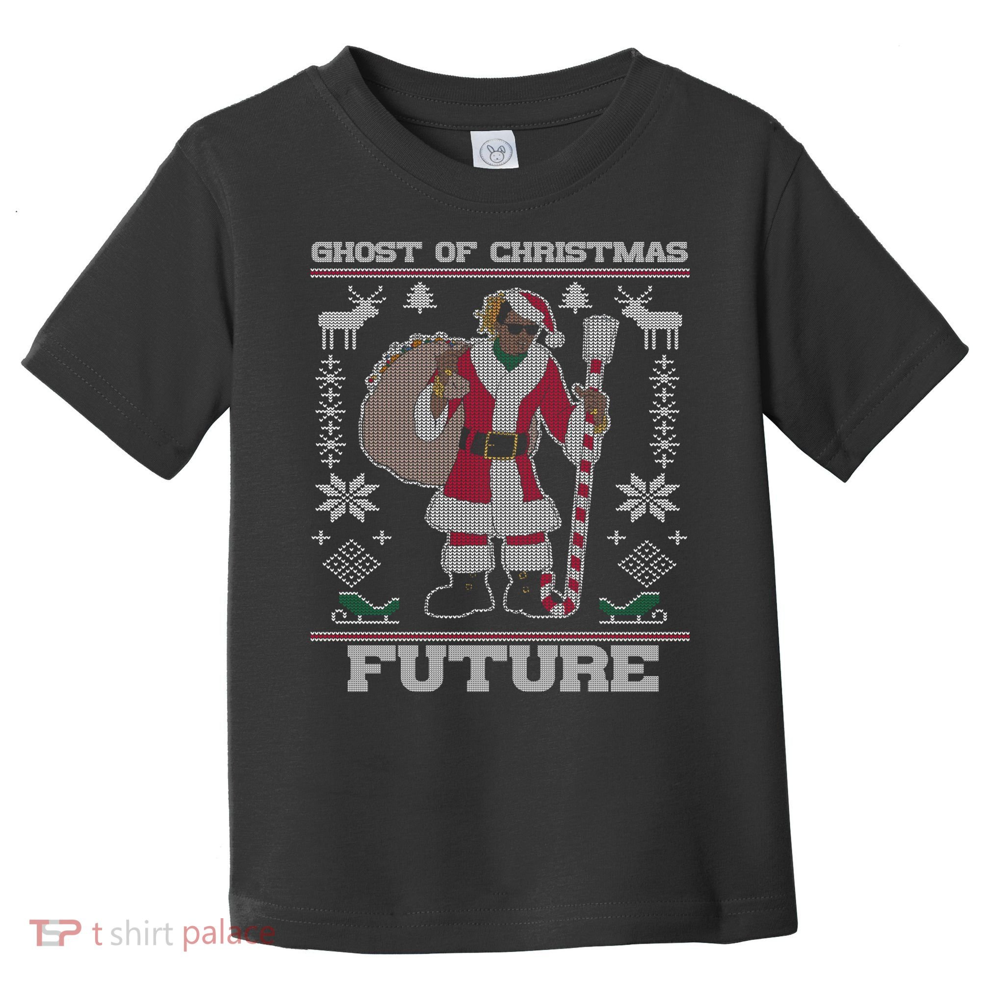 Ghost Of Christmas Future Ugly Christmas Sweater Rap Toddler T-Shirt