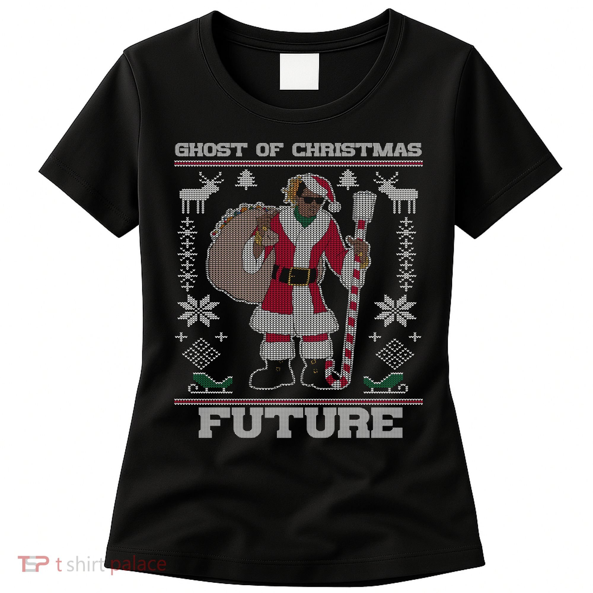 Ghost Of Christmas Future Ugly Christmas Sweater Rap Women's T-Shirt