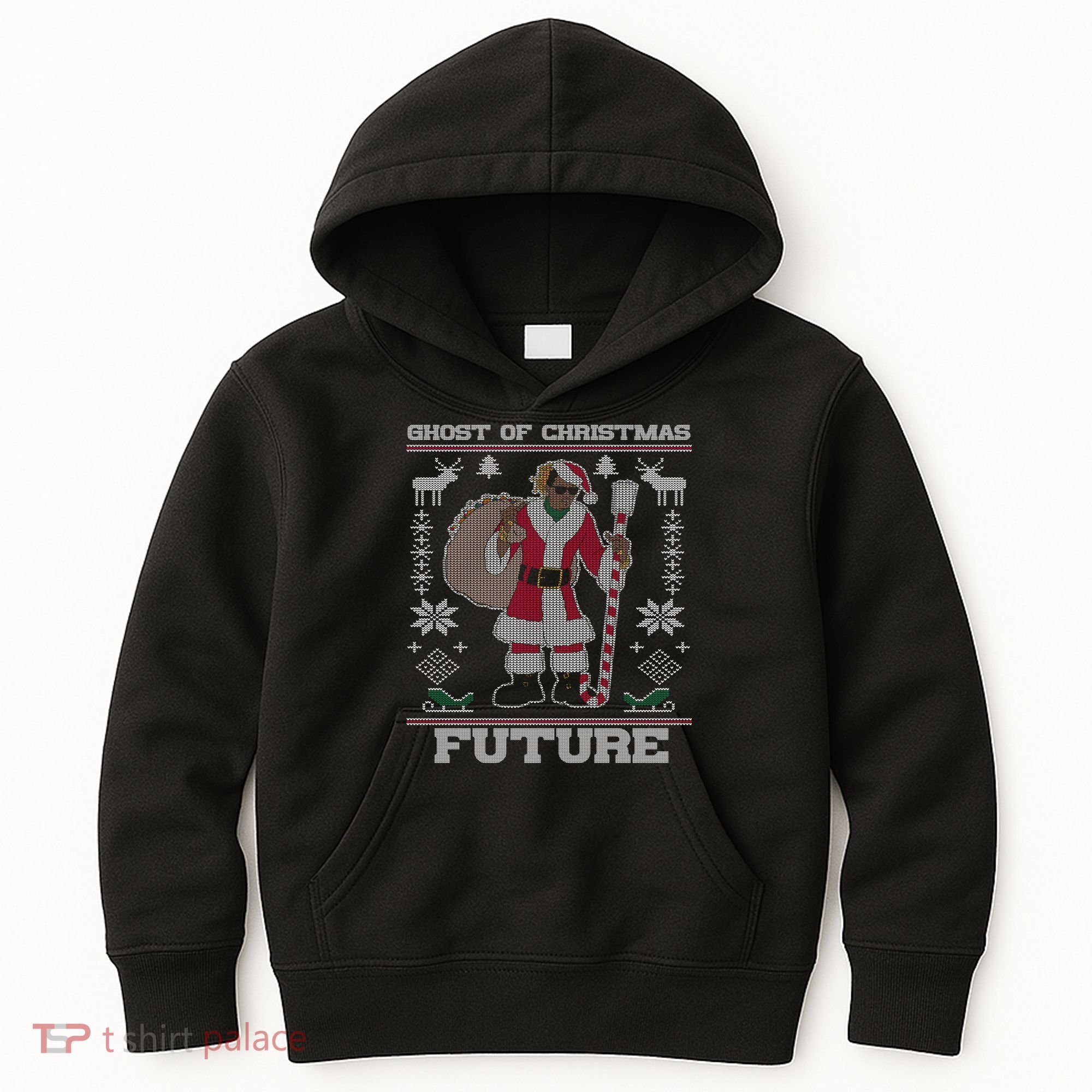 Ghost Of Christmas Future Ugly Christmas Sweater Rap Kids Hoodie