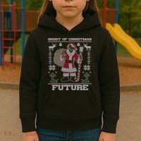 Ghost Of Christmas Future Ugly Christmas Sweater Rap Kids Hoodie thumb 3