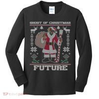 Ghost Of Christmas Future Ugly Christmas Sweater Rap Kids Long Sleeve Shirt thumb 0