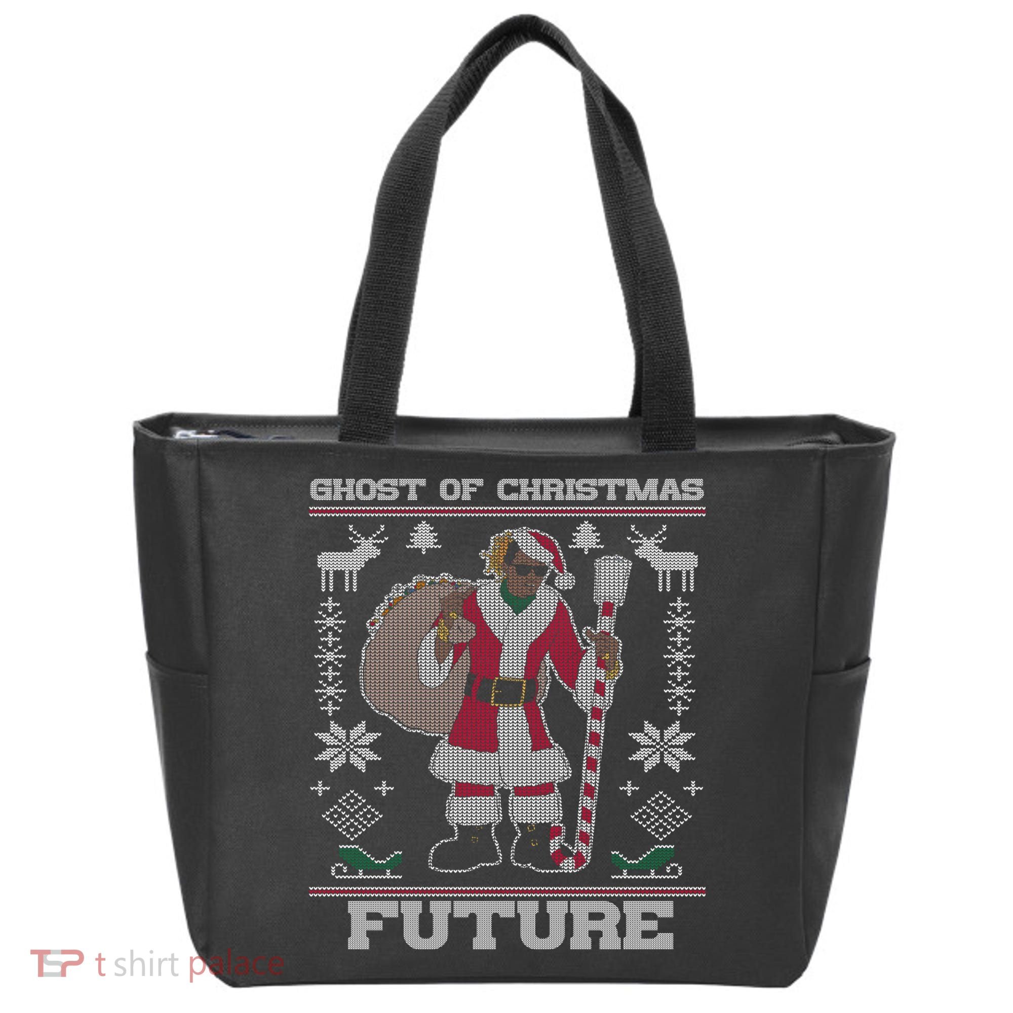 Ghost Of Christmas Future Ugly Christmas Sweater Rap Tote Bag
