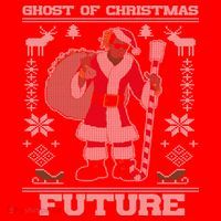 Ghost Of Christmas Future Ugly Christmas Sweater Rap Santa Hat thumb 1