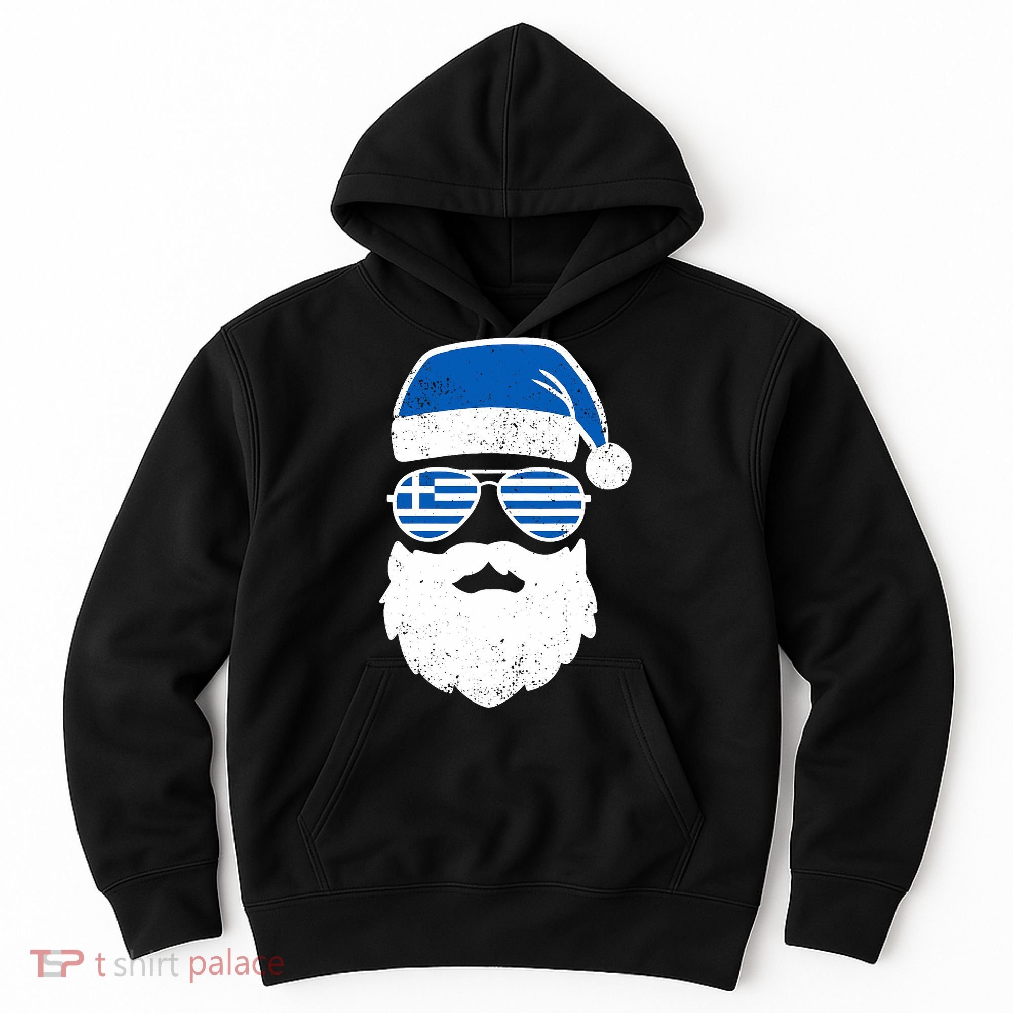 Greek Orthodox Christmas Santa Claus Greece Flag Greek Hoodie