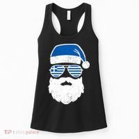 Greek Orthodox Christmas Santa Claus Greece Flag Greek Women's Tank Top thumb 0