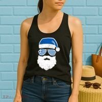 Greek Orthodox Christmas Santa Claus Greece Flag Greek Women's Tank Top thumb 2
