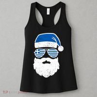 Greek Orthodox Christmas Santa Claus Greece Flag Greek Women's Tank Top thumb 3