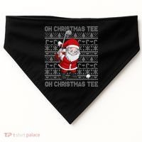 Golf Oh Christmas Santa Claus Golfer USA-Made Doggie Bandana thumb 0