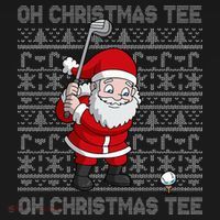 Golf Oh Christmas Santa Claus Golfer Women's Hoodie thumb 2