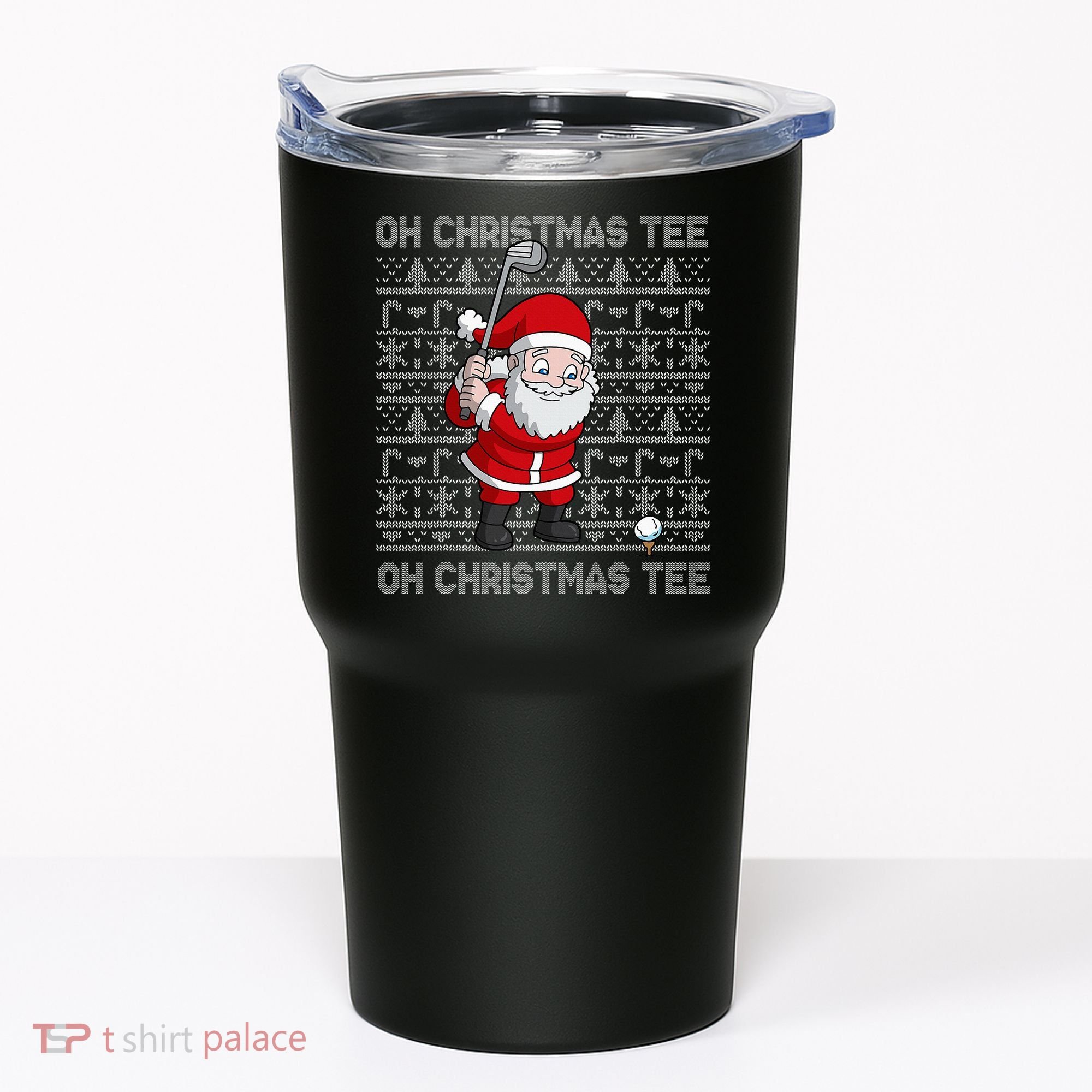 Golf Oh Christmas Santa Claus Golfer Tumbler