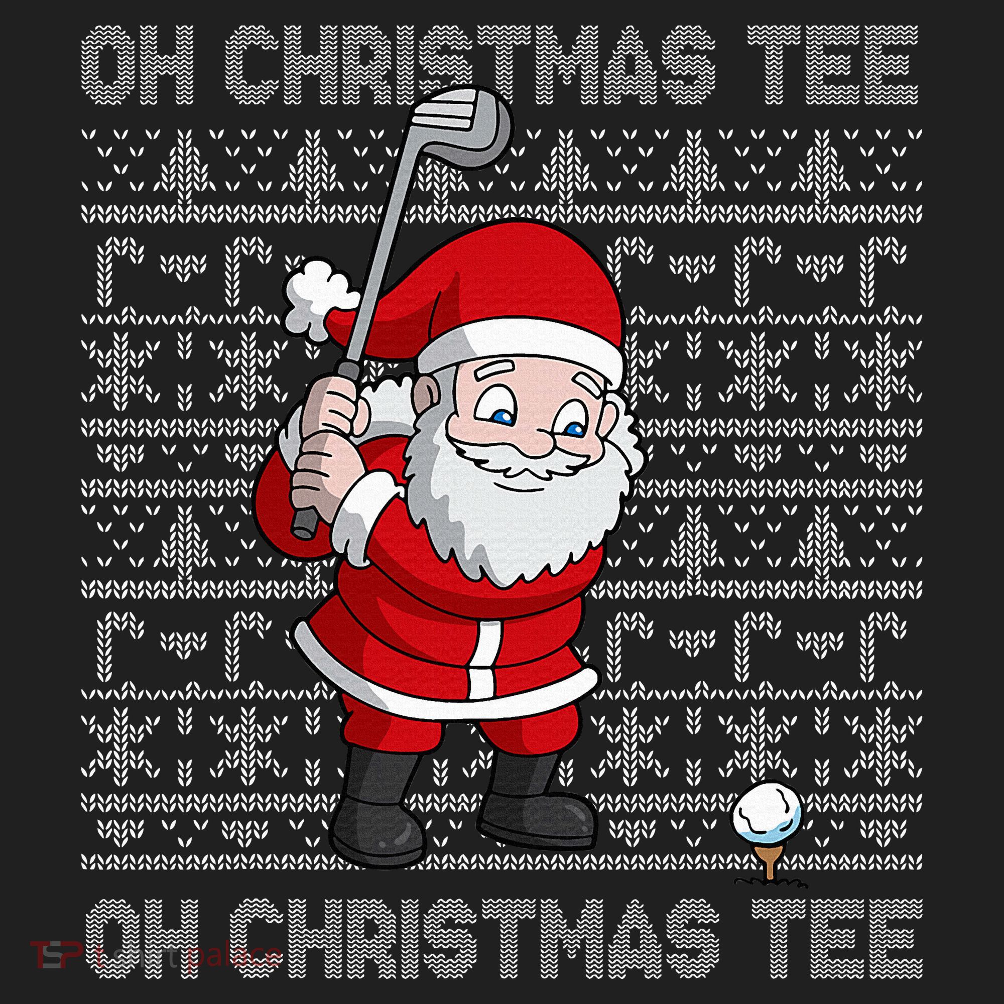 Golf Oh Christmas Santa Claus Golfer Tumbler