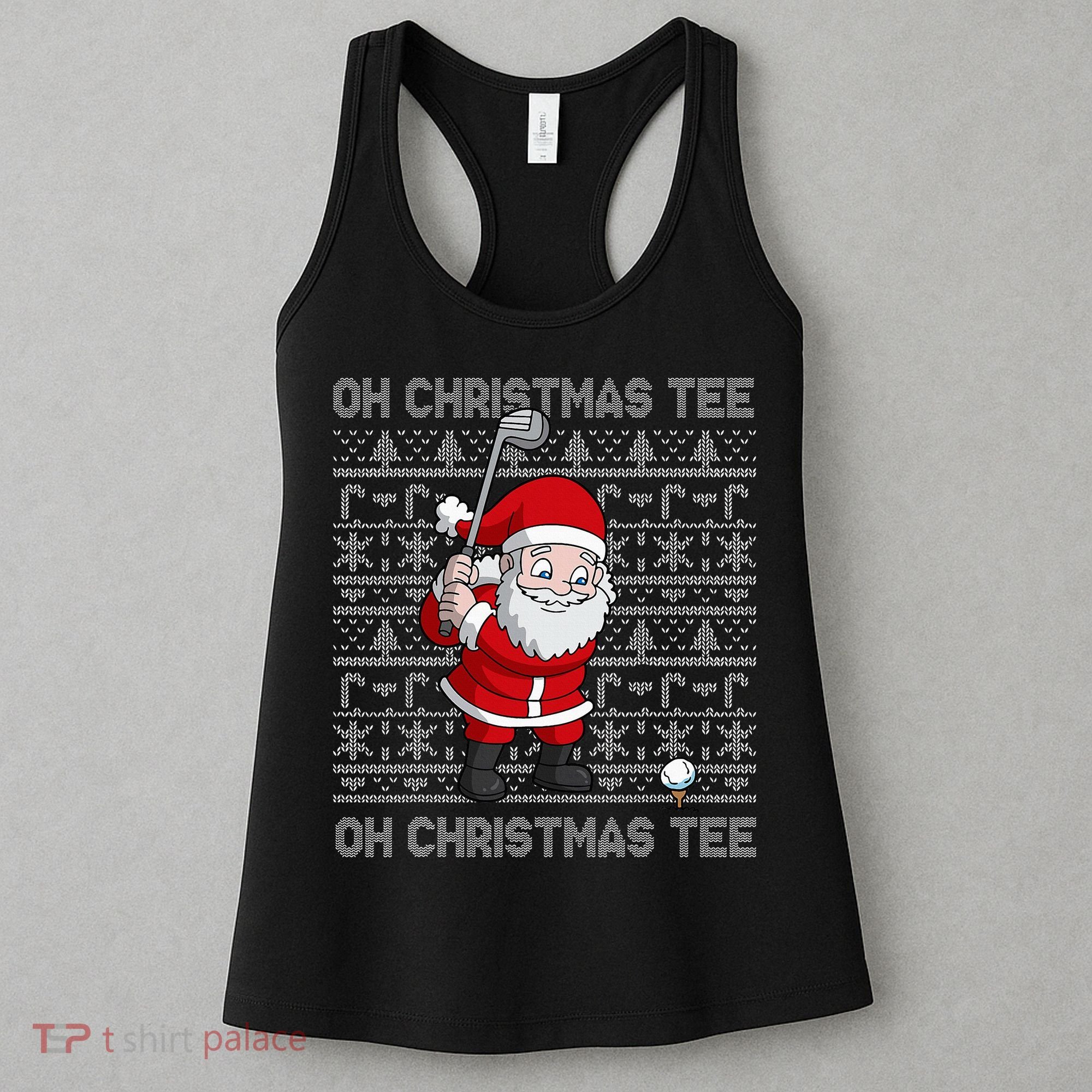 Golf Oh Christmas Santa Claus Golfer Women's Tank Top