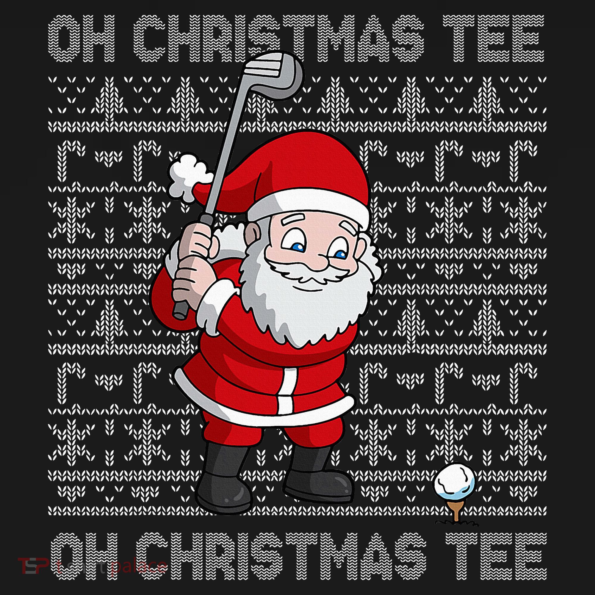 Golf Oh Christmas Santa Claus Golfer Women's Tank Top