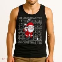 Golf Oh Christmas Santa Claus Golfer Tank Top thumb 3