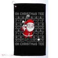 Golf Oh Christmas Santa Claus Golfer Golf Towel thumb 0