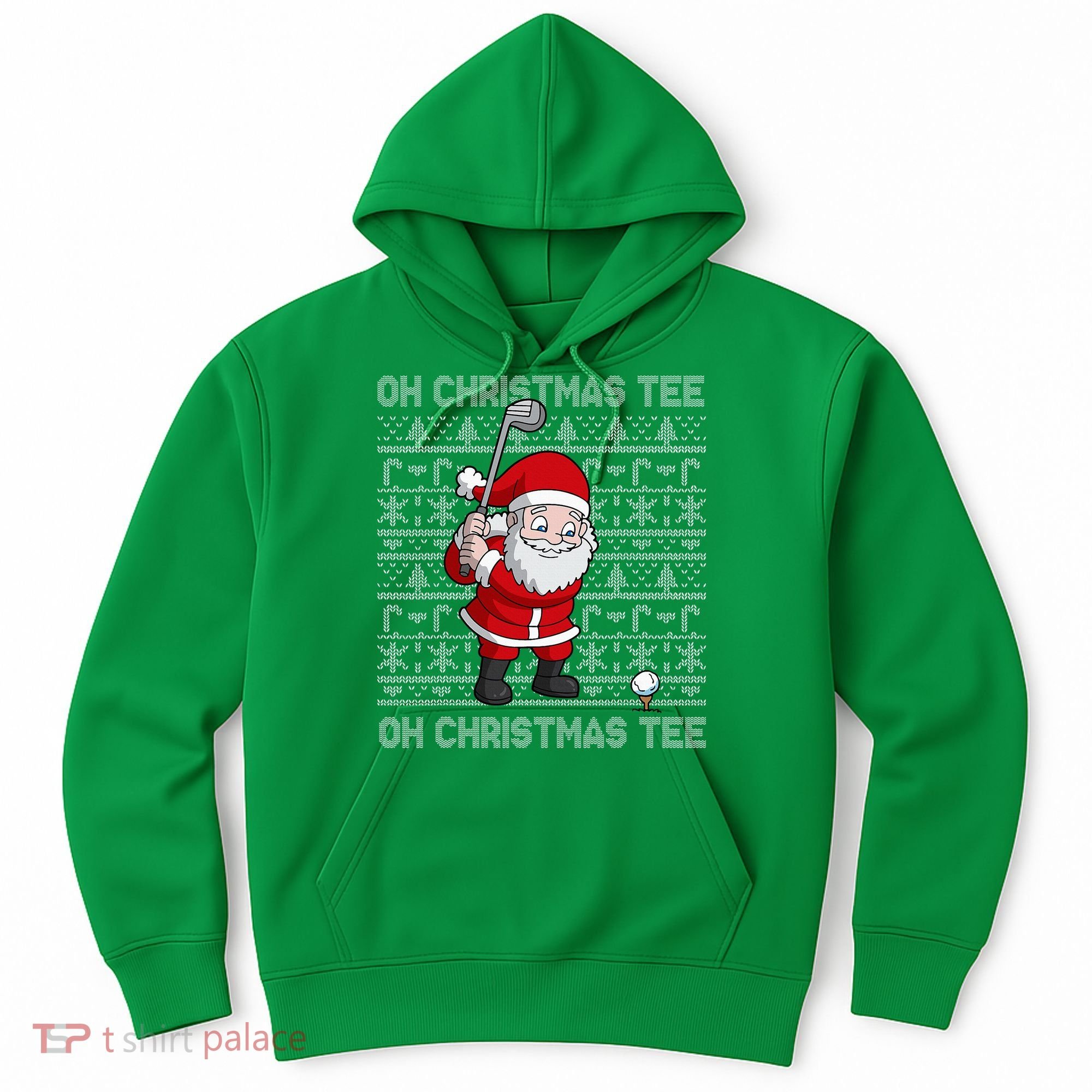 Golf Oh Christmas Santa Claus Golfer Hoodie
