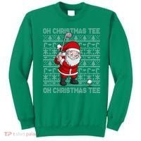 Golf Oh Christmas Santa Claus Golfer Sweatshirt thumb 0