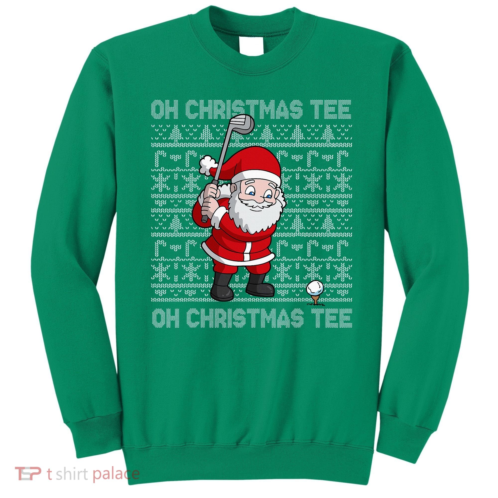 Golf Oh Christmas Santa Claus Golfer Sweatshirt
