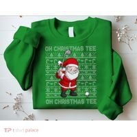 Golf Oh Christmas Santa Claus Golfer Sweatshirt thumb 2