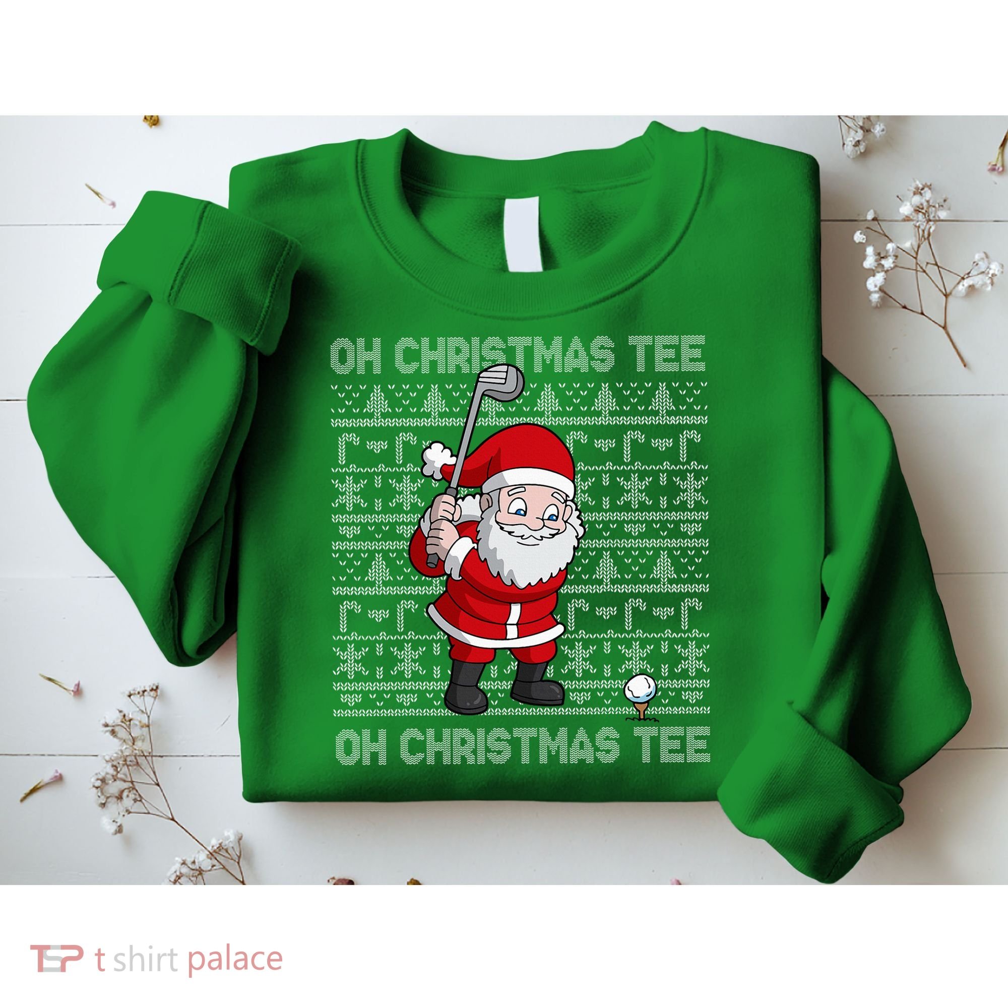 Golf Oh Christmas Santa Claus Golfer Sweatshirt