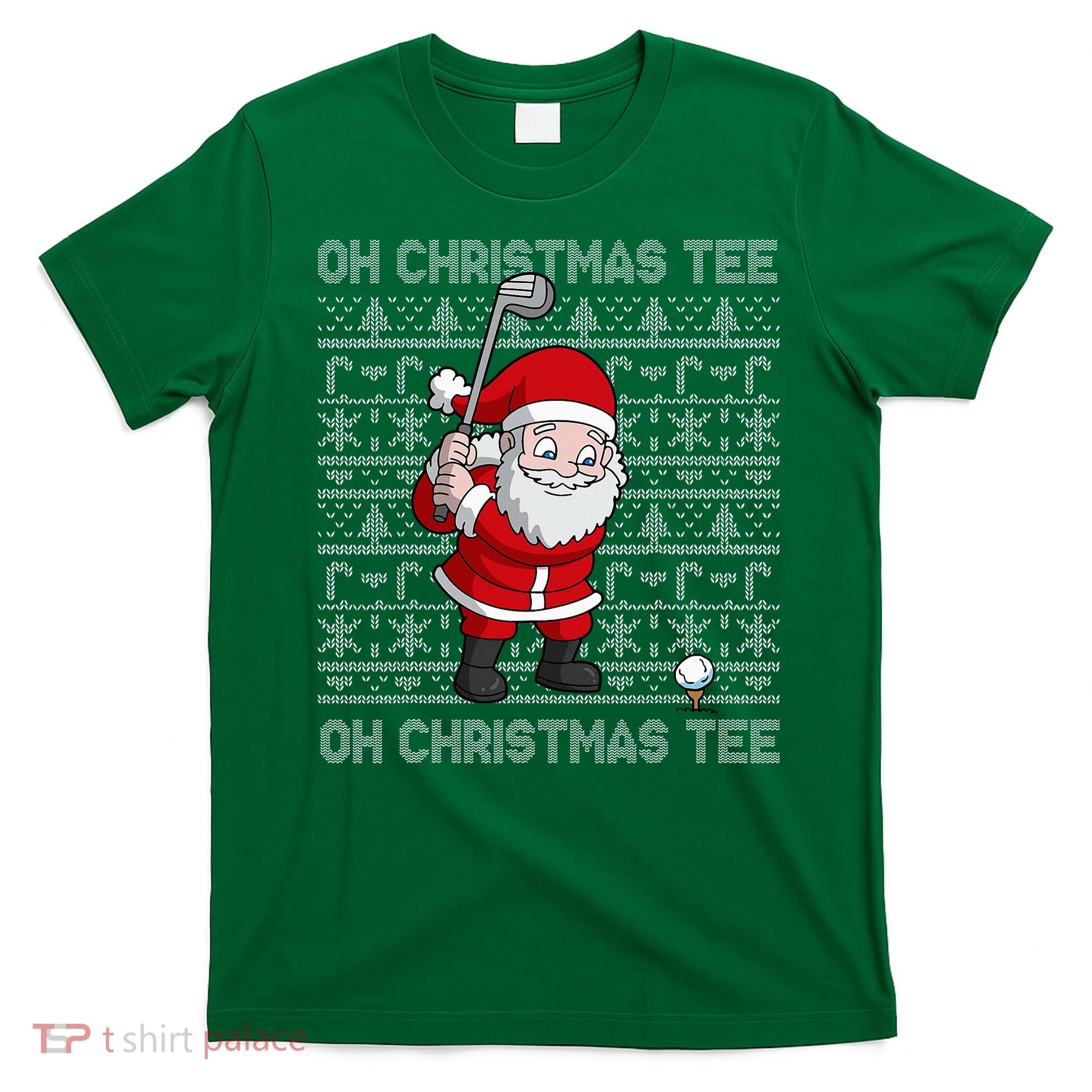 Golf Oh Christmas Santa Claus Golfer T-Shirt