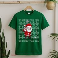 Golf Oh Christmas Santa Claus Golfer T-Shirt thumb 2
