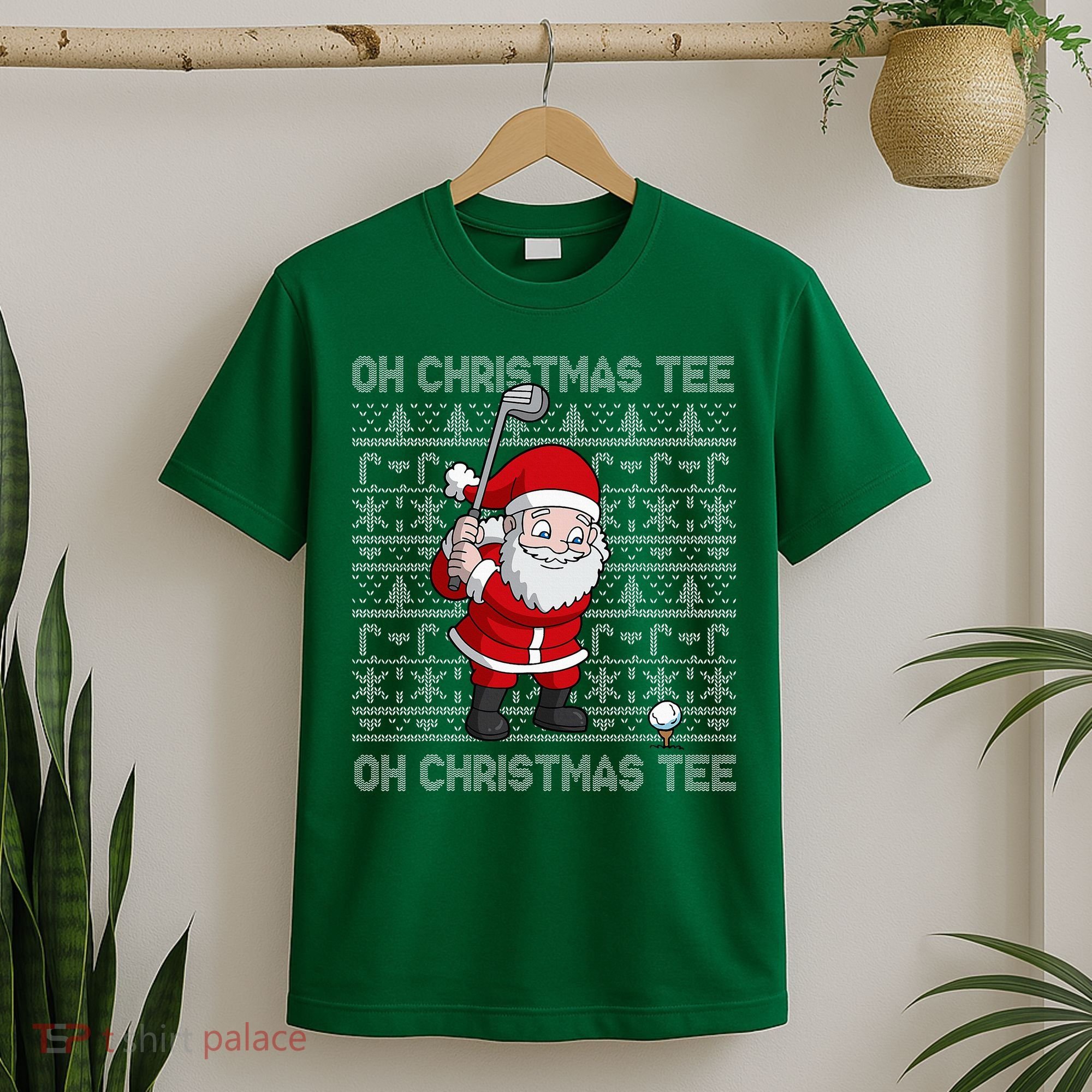 Golf Oh Christmas Santa Claus Golfer T-Shirt
