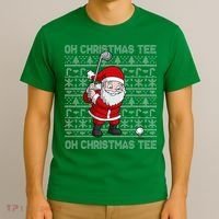 Golf Oh Christmas Santa Claus Golfer T-Shirt thumb 3