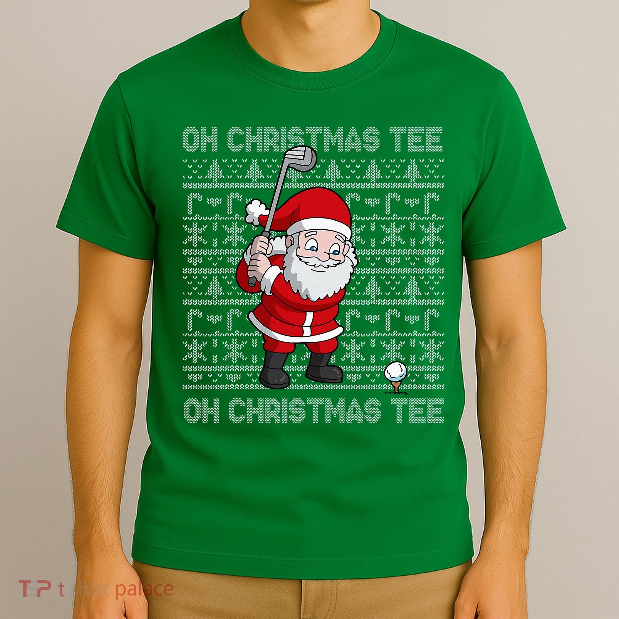 Golf Oh Christmas Santa Claus Golfer T-Shirt