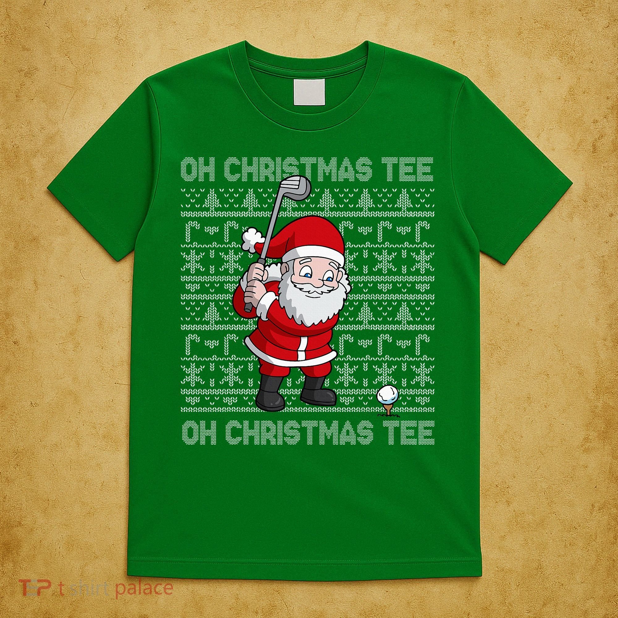 Golf Oh Christmas Santa Claus Golfer T-Shirt