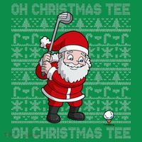 Golf Oh Christmas Santa Claus Golfer Coaster thumb 2