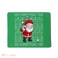 Golf Oh Christmas Santa Claus Golfer Mousepad thumb 0