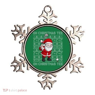 Golf Oh Christmas Santa Claus Golfer Ornament