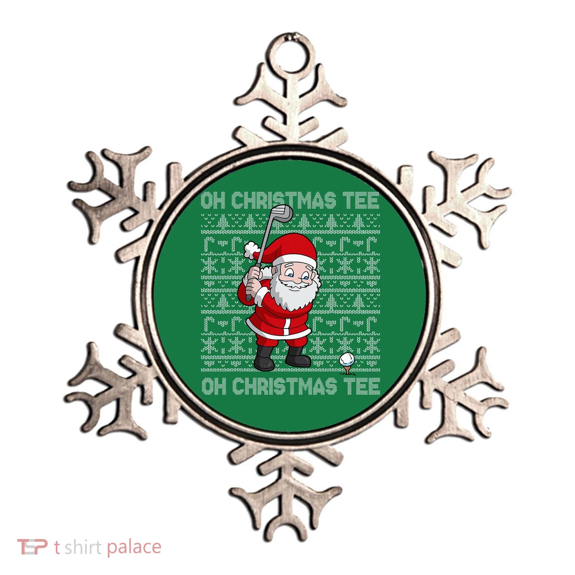 Golf Oh Christmas Santa Claus Golfer Ornament