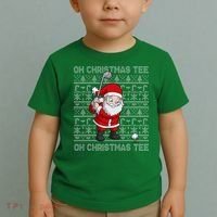 Golf Oh Christmas Santa Claus Golfer Toddler T-Shirt thumb 2