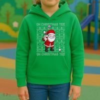 Golf Oh Christmas Santa Claus Golfer Kids Hoodie thumb 3