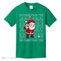 Golf Oh Christmas Santa Claus Golfer Kids T-Shirt thumb 0