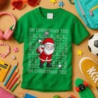 Golf Oh Christmas Santa Claus Golfer Kids T-Shirt thumb 3