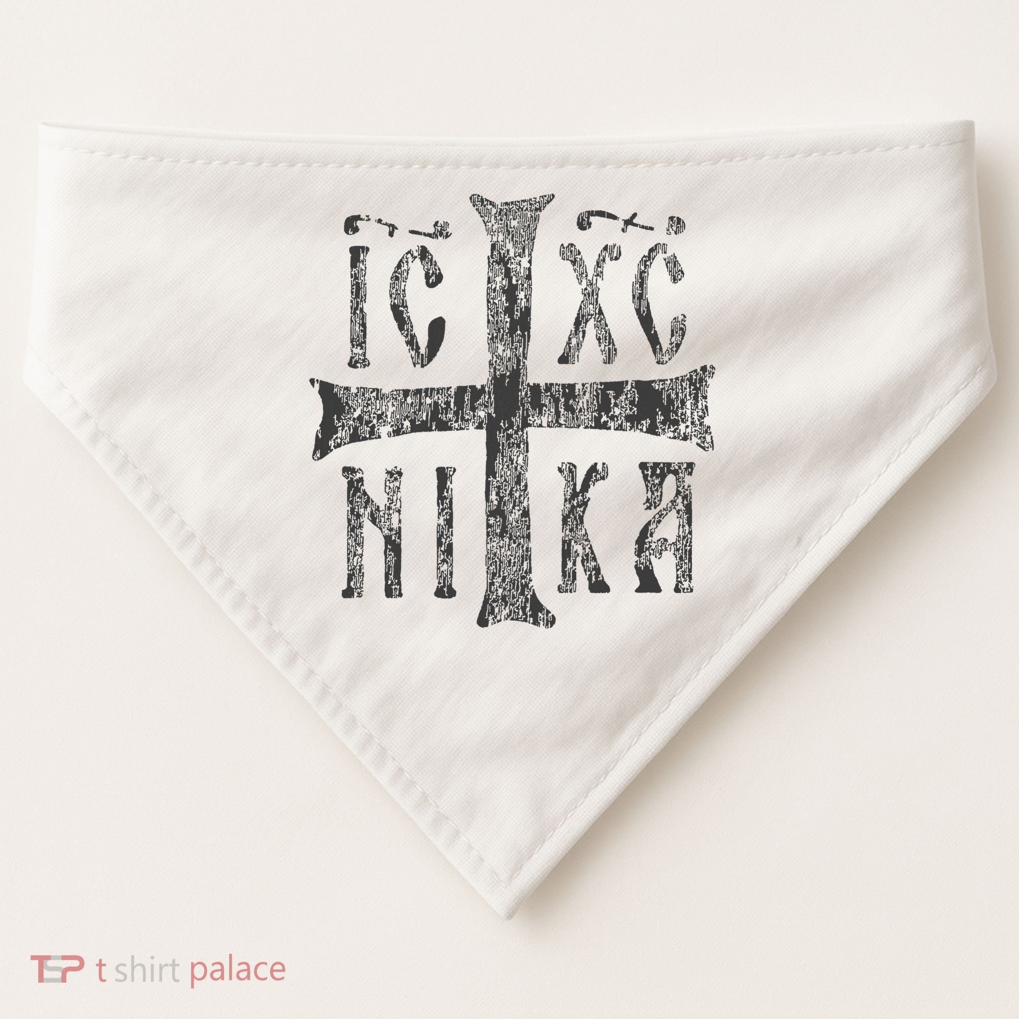 Greek Orthodox Cross Christogram Icxc Nika Jesus Christ USA-Made Doggie Bandana