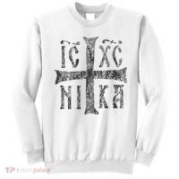 Greek Orthodox Cross Christogram Icxc Nika Jesus Christ Sweatshirt thumb 0