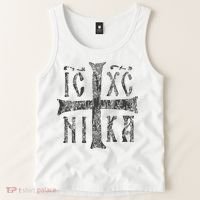 Greek Orthodox Cross Christogram Icxc Nika Jesus Christ Tank Top thumb 2