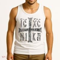 Greek Orthodox Cross Christogram Icxc Nika Jesus Christ Tank Top thumb 3