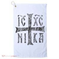 Greek Orthodox Cross Christogram Icxc Nika Jesus Christ Golf Towel thumb 0