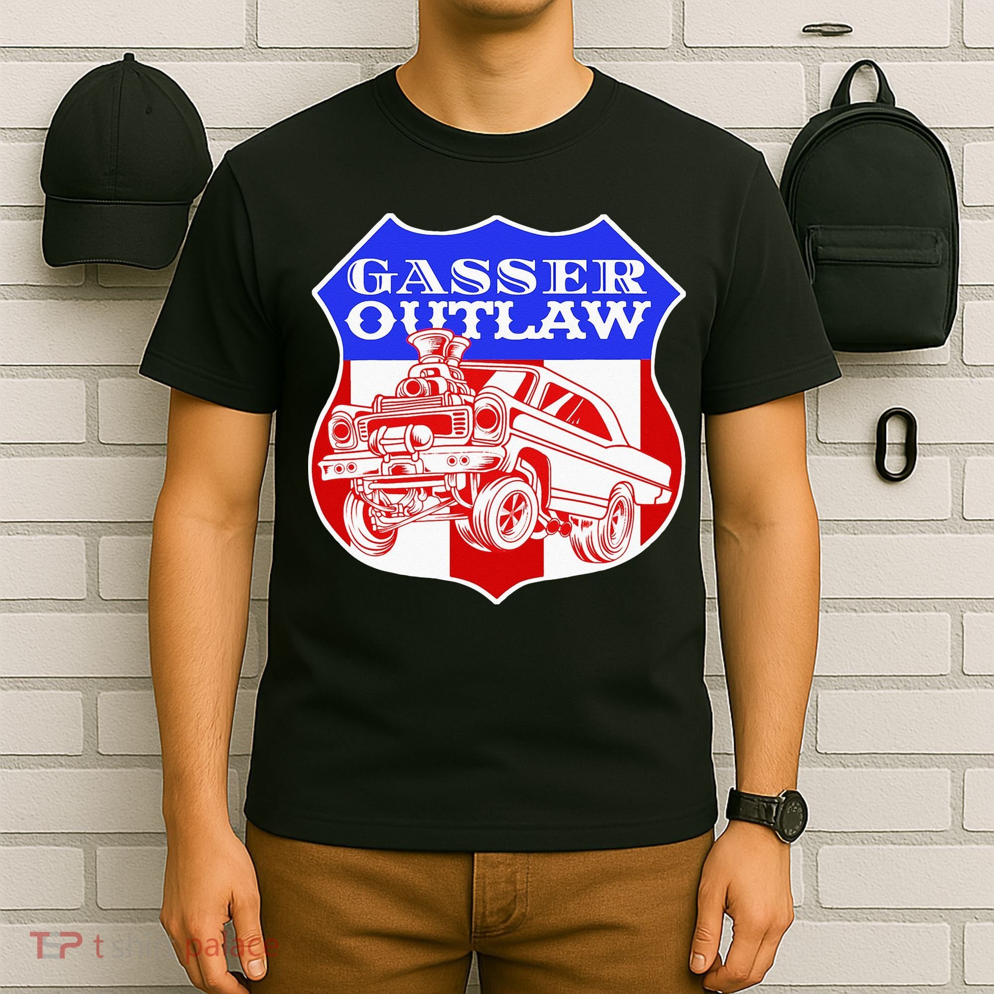 Gasser Outlaw Class Vintage Drag Racing Race Car T-Shirt
