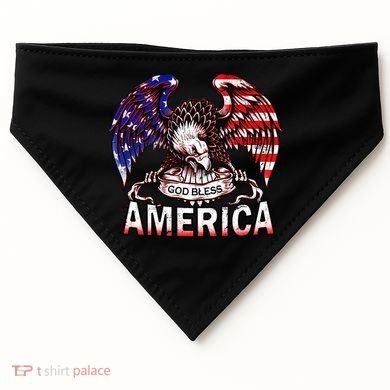 God Bless America USA-Made Doggie Bandana