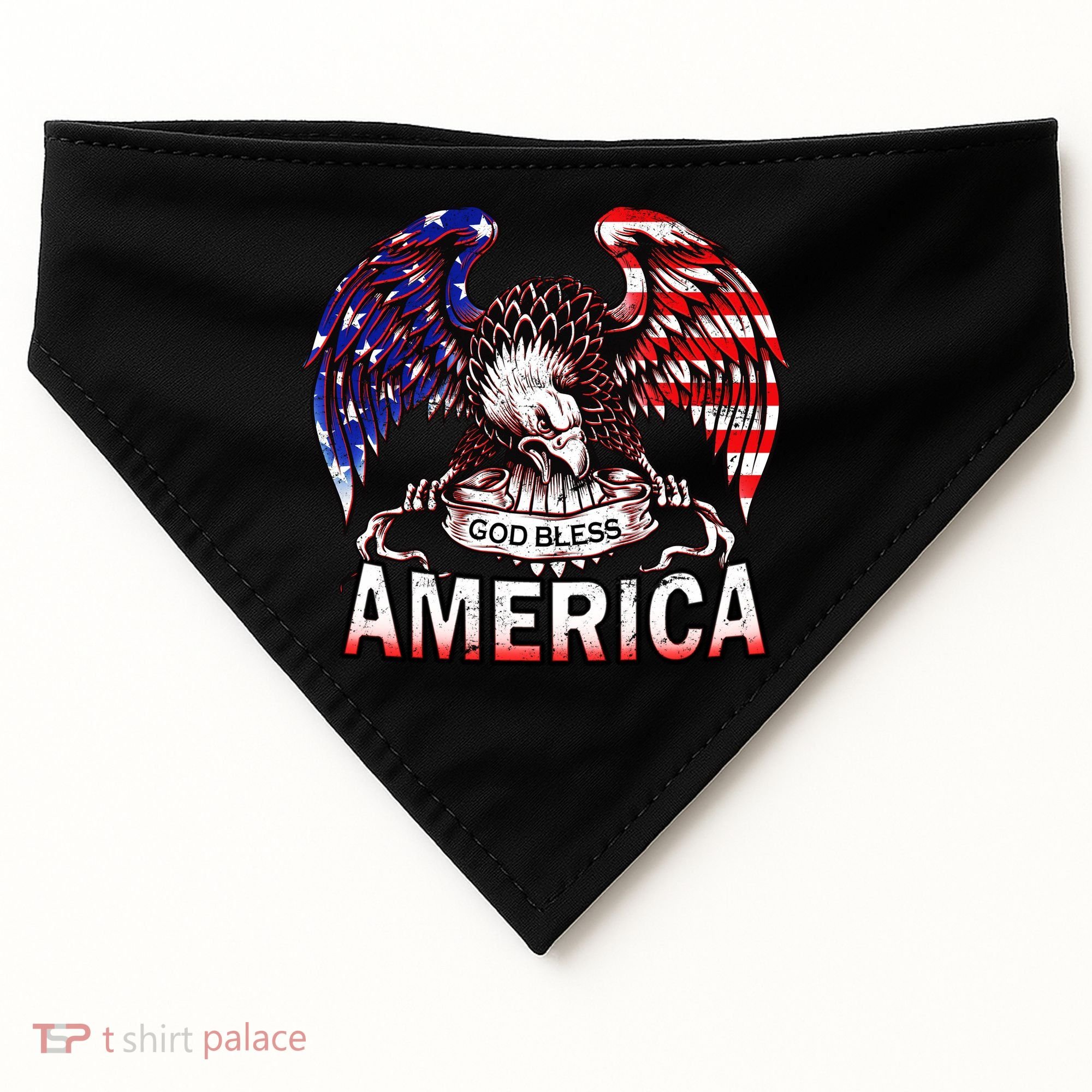 God Bless America USA-Made Doggie Bandana