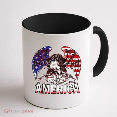 God Bless America Coffee Mug back